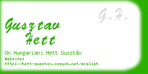 gusztav hett business card